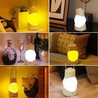 Lampara de mesa Led estilo vintage con caja de musica para bebé, lámpara de  LED portátil con luz blanca cálida diversión, lámpara de decoración de escritorio para dormitorio, Don Feliz - details 4