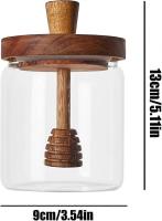 Frasco de Miel, Olla de Miel, Tapa de Madera Miel Jar, Contenedor de Miel de 500ml - details 0