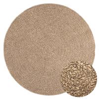 vidaXL Alfombra ZIZUR apariencia de yute interior y exterior 120 cm Alfombras de área  Alfombra de Piso para Sala de Estar Dormitorio Habitación Salón - details 1