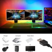 Tira De Luz LED RGB 1m Con Control Remoto Bluetooth Y Sincronización Musical Para Ambiente De Fiesta Retroproyección De TV Y Decoración Navideña 5VUSB - details 3