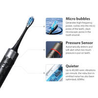 Bitvae Daily P80 cepillo de diente eléctrico sónico, recargable,  con 8 cabezales de recambio, 5 modos, y estuche de viaje, resistente al agua - details 4