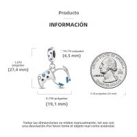 Encanto De Colgante De Árbol De Familia Platinado En Plata Para Pulsera De Bangle Y Collar DIY Regalo Con Doble Vuelo Aéreo - details 225