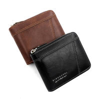 Cartera De Cuero Para Hombre Lujo Monedero Con Bolsillo Para Monedas Y Tarjetas Cierre De Cremallera Antirrobo Regalo Para Hombres - details 19