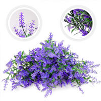 8pcs Flores Artificiales De Lavanda Faux UV Resistentes Para Decoración De Hogar Y Bodas Accesorios De Flores Plásticas Para Exterior - details 3