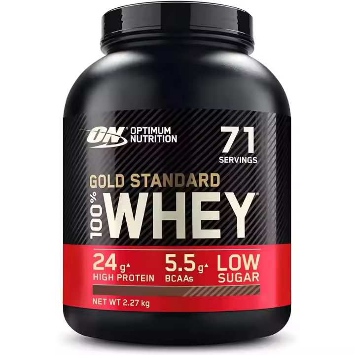 Optimum Nutrition - Whey Gold Standard, 100% Whey, 71 Dosis, 2.25 kg, Sabor a Elegir, Proteína en Polvo para Recuperación y Desarrollo Muscular con Glutamina Natural y Aminoácidos BCAA - 1