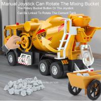 Camión De Mixer De Hidrato De Cal 1:40 Escala Con Luz Y Sonido Función De Retroceso Automática Venta Al Por Menor Para Niños Juguetes De Vehículos De Ingeniería Metal - details 9