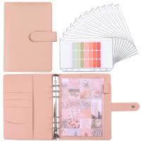 Cuaderno Organizador A6 Con 12 Sobres De Efectivo Y Funda De Cuero PU Colorido Incluida En El Paquete - details 0