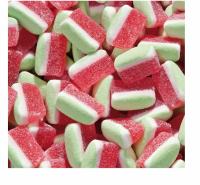 HARIBO MAXIPACK TAJADAS SANDIA 1KG son los clásicos caramelos de goma con forma de tajada de sandia , que combina una irresistible textura y un delicioso interior de gelatina de fresa, recubiertas de pica. Sabor de Haribo TOP original calidad de confianza - details 1