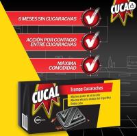 Cucal Trampa Cucarachas Insecticida con trampa de cucaracha de doble cebo máximo poder de atracción 6 uds TOTAL 3PAQUETE - details 2