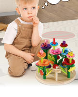 Juego Educativo De Jardín De Flores En Madera Montessori Para Niñas Juguetes Creativos De Arreglo Floral Para Niños De 2 a 4 Años - details 3