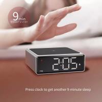 NOKLEAD Reloj De Alarma Digital Con Cargador Inalámbrico Para Teléfono Luz LED Ajustable Brillo Y Función De Sueno Moderno Para Dormitorio - details 0