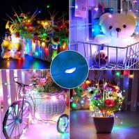 Luces De Hada Solares Para Exteriores Impermeables Con 8 Modos Luces De Navidad En Alambre De Cobre Para Decoración De Patio - details 2