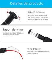 Apretador De Botellas Eléctrico Automático Con Cortador De Sellado Para Vino Y Cerveza Acero Inoxidable Recargable Con Batería Uso En Cocina Y Bar - details 7