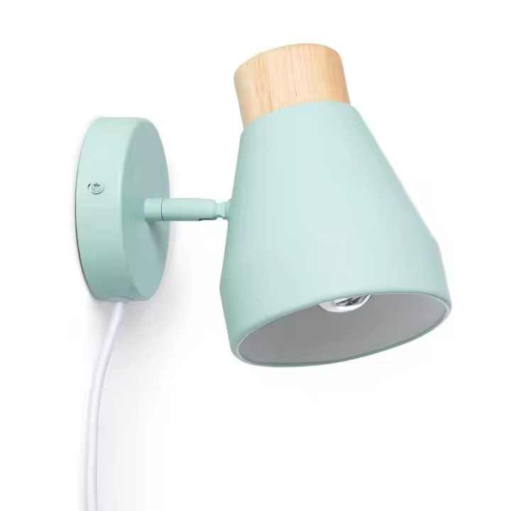 Ledkia Lámpara de Pared Metal y Madera Lypo - Diseño Único y Luz Personalizable - 1