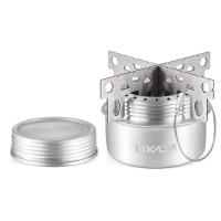 Mini Estufa De Alcohol LIXADA De Aleación De Aluminio Con Tapa Y Soporte Cruzado Portátil Para Camping Y Senderismo - details 0