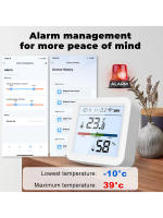 Sensor De Temperatura Y Humedad WIFI Interior Con Pantalla LCD Iluminada Soporte Alexa Google Tuya Smart Higrómetro Termómetro - details 4