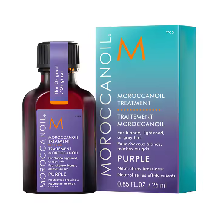 Moroccanoil Tratamiento Purpura 25 Ml. | Para cabellos rubios, con mechas o plateados. - 1
