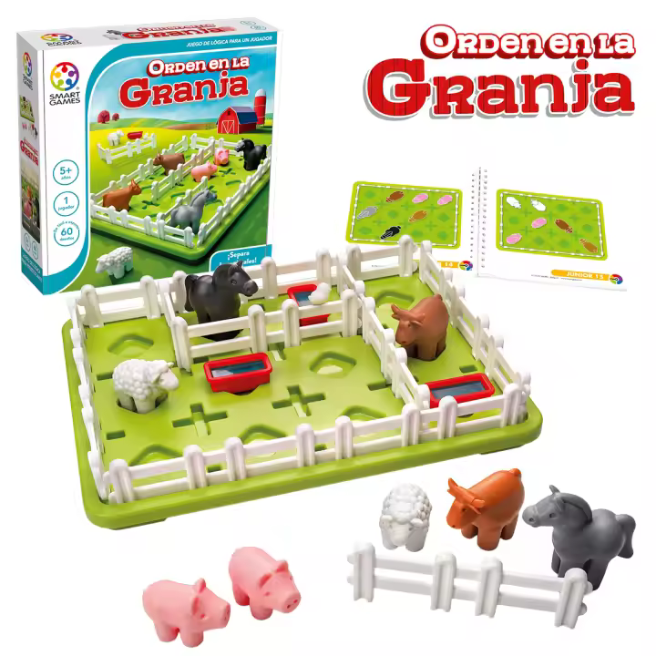 Smartgames Orden En La Granja | Juegos Educativos | Juegos Infantiles | Rompecabezas Niños | Juegos De Mesa - 1