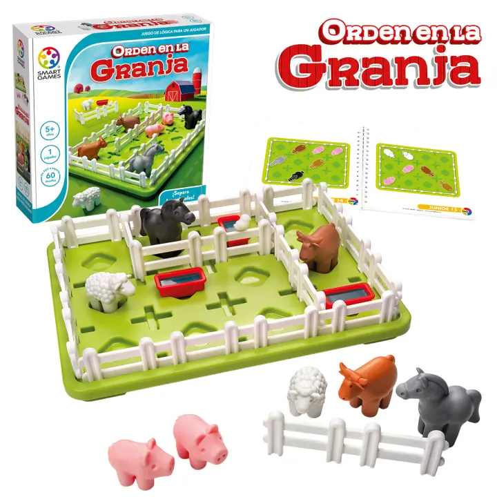 Smartgames Orden En La Granja | Juegos Educativos | Juegos Infantiles | Rompecabezas Niños | Juegos De Mesa - 1