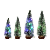 Decoración De Navidad LED Miniátrica Para Escritorio Árbol Luminoso DIY Adornos Para Oficina Y Fiesta En Casa Material Plástico - details 10
