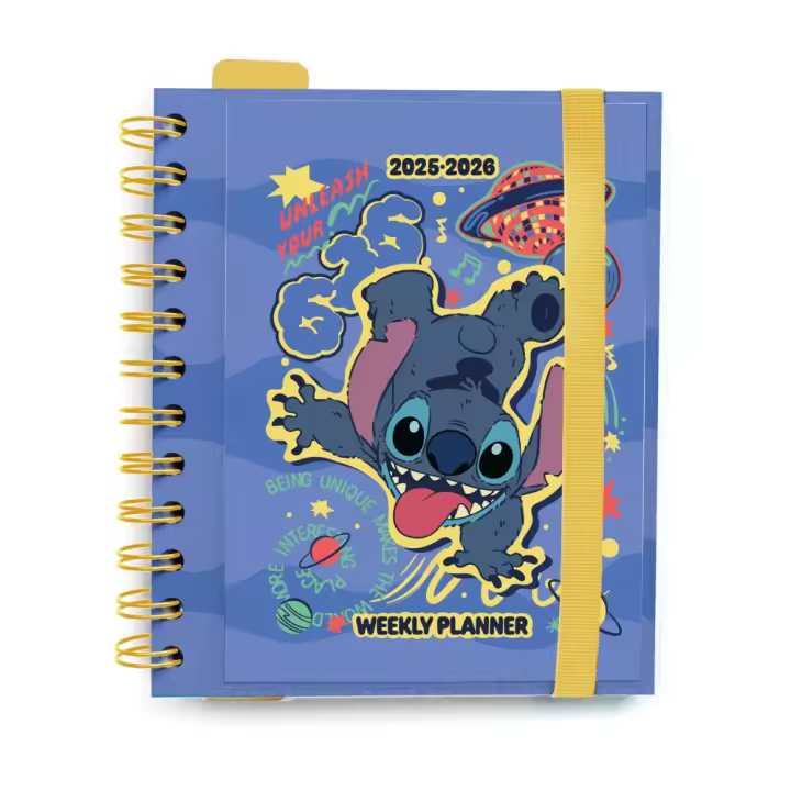 Disney - Agenda escolar Disney Stitch 2025-2026 - Medida 15,5x19 cm - 1