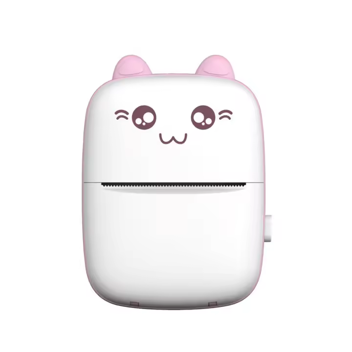Kit Impresora Térmica para Estudiantes - Portátil, sin tenido, con 13 Rollos (Papel + Colores + pegatinas) y Bolígrafo. Bluetooth/USB, Katería 1200mAh. ¡Regalo útil para clases y oficina! - 1