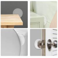 6PCS Protector De Pared Para Manija De Puerta Transparente Redondo De Goma Suave Adhesivo Autoadhesivo Para Protección De Pared - details 5
