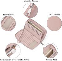 Monederos de piel para mujer, monederos RFID para mujer con múltiples ranuras para tarjetas y compartimentos espaciosos - details 1