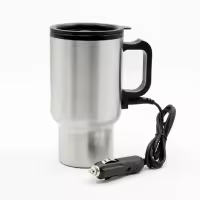 Travel Mug Taza Termo Electrica Acero Ixidable 400 ml 12V con Cargador de Mechero de Coche Termo Electrónico de Viaje - details 0