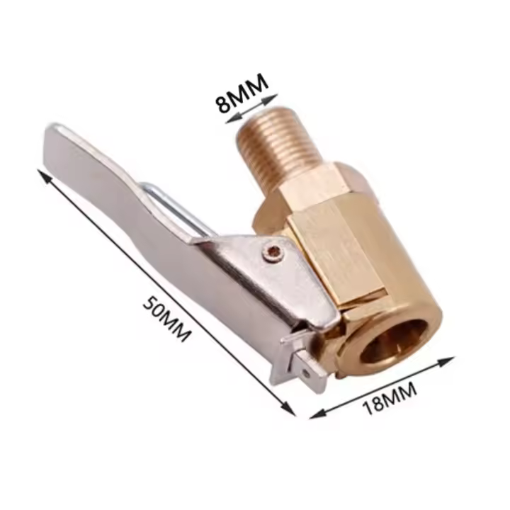 Conector De Bomba De Neumáticos De Coche Adaptador De Válvula De Goma Clip-on En Latón Para Ruedas De Bicicleta Y Automóviles Accesorios De Coche Y Bicicleta - 1