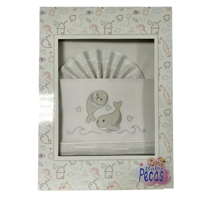 Minicuna🍼✨ Juegos de Sábanas 100% Algodón para Minicuna-Modelo Foca- Fondo Blanco– Suavidad y Confort para tu Bebé  Mommata✨🛏️ - 1