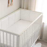 LALA - Cuna de Bebe envolvent de Algodón Puro anticolisión Combinación libre respaldo de Cama Gongsatin Rosa Pequeño árbol 30*30 LAVADO DE Pieza Entra, - details 11
