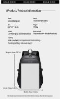 Mochila Para Hombre Mochila De Viaje Casual Impermeable De Gran Capacidad Con Computadora Bolsa De Estudiante De Colegio Marca Trendy - details 13