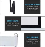 HOMCOM Pantalla del Proyector Eléctrica Portátil Universal Pantalla para Proyección Motorizada 4:3 con Control Remoto Cine en Casa Presentaciones Colgada de Pared - details 2