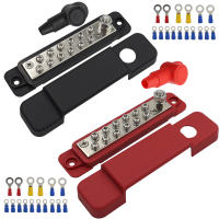 Bloque De Distribución Con 12 Terminales Para Automóviles RV Yate DC 48V 12P Barras De Cableado Con Cubiertas Y Terminales De Anillo - details 1