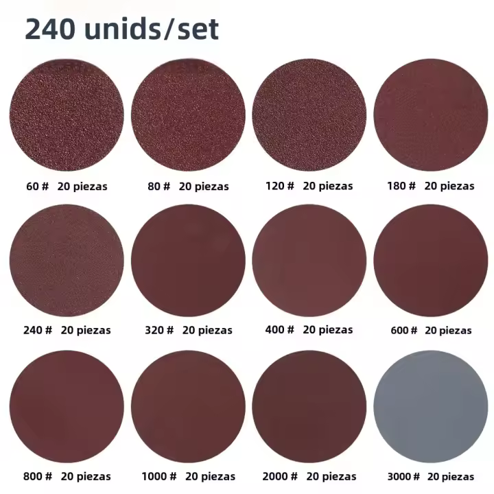 Kit De Discos De Pulido De Arena 2 Pulgadas 50 Mm 60-3000 Grados Para Metal Herramientas Abrasivas Accesorios Para Herramienta Rotatoria Dremel - 1