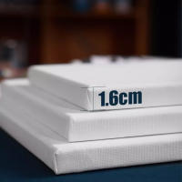 AYA MARKT 4 PCS Paneles de Lienzos para pintar cuadros ,Lienzo 280g/m2 ,Color Blanco, Triple Preparado, Libre de Acido,Hebra Media , Ideal para hacer DIY ,Dibujos acrilicos ,Oleo ,Acuarela,Material Escolar - details 3