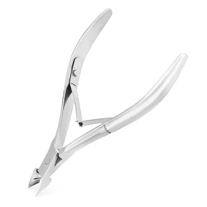 Tijeras De Cutícula De Acero Inoxidable Con Doble Resorte Para Eliminar Piel Muerta Herramienta De Manicura Y Pedicura Color Oro Rosa Oro Plateado Holográfico Tamaño 10*6cm - 1