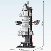 MOC Serie Creativa De Aeronáutica Bloques De Construcción Espacial Rocket Craft Set De Base Estación De Lanzamiento Para Niños Juguetes De Bloques De Plástico ABS Regalo Para Niños - details 3