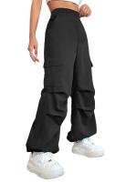 Pantalones Cargo Multibolsillos Y2K Moda Para Mujer High Waist Estilo Safari Deporte Al Aire Libre Activewear Pantalones Anchos Sueltos - details 2