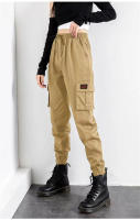 Pantalones De Cargo Negros Para Mujer High Waist Estilo Hip Hop Jogger Pantalones Punk Coreanos Capri De Calle Divertidos Talla Regular - details 5