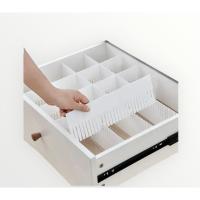 Separadores Ajustables de Cajones  con Hebilla Fija, Divisores, organizadores  Pack de 3 unid x 3 Paquetes, Blanco, 42,3x 6,5 cm - details 1