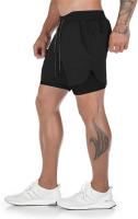 Shorts De Correr Para Hombre Con Malla Y Estampado De Camuflaje Múltiples Bolsillos Ropa Deportiva Casual Para Playa Y Fitness - details 6