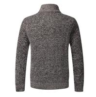 Cardigan De Cuello Alto Para Hombre Con Cremallera Thicken De Algodón Tejido En Jacquard Suéter Grueso Y Caliente Para Otoño Y Invierno Estilo Casual - details 6