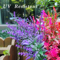 12PCS Plantas Artificiales De Lavanda Para Boda Decoración De Vaso De Navidad Arbolito De Pino Exterior Jardín Ventana Puerta - details 4