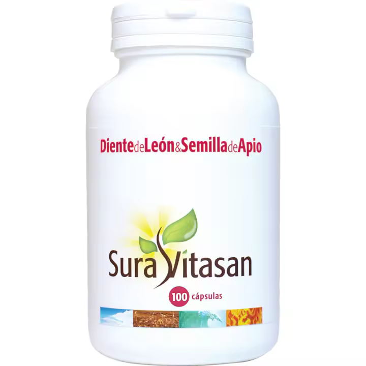 Diente de León y Semilla de Apio 100 cápsulas  Sura Vitasan - 1