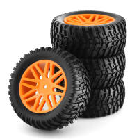 4pcs Ruedas De Plástico Con Neumáticos Para Coche RC 1/10 Universal Compatible Con HSP 15502 94107 94170 94155 94177 Para Camión De Carreras Cortas - details 5