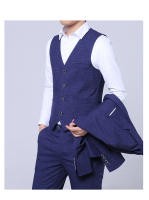 Traje De Three-piece Elegante Para Novio 2024 Con Chaleco Y Pantalones De Alta Calidad Para Bodas Y Negocios Estilo Inglés M-5XL - details 19