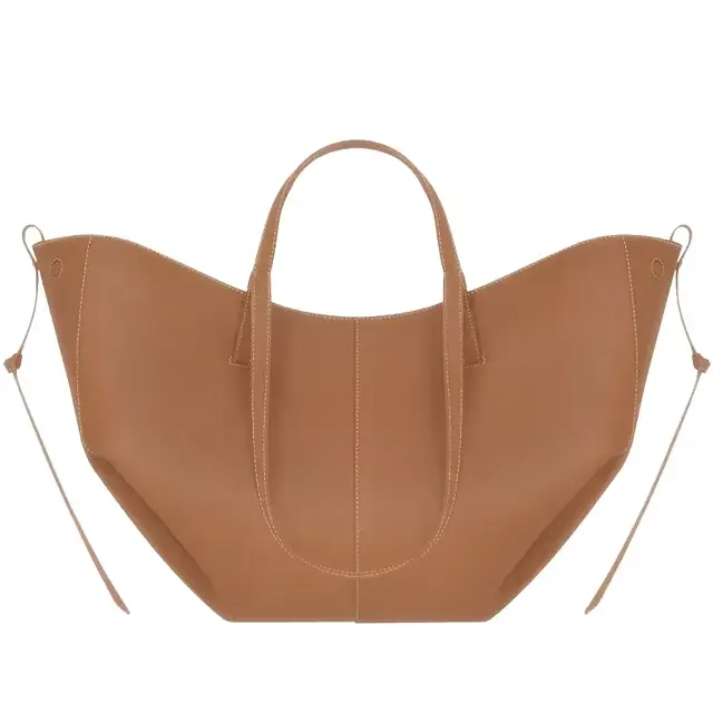 Bolso de mano de color sólido para Mujeres, material de cuero de Vaca, Bolso de axila, moda SO - 1