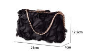 Bolso De Noche De Encaje Con Flor Para Mujer Color Champán Bolso De Vestido Hecho a Mano Con Diamantes Bolsa Para Joyería - details 0